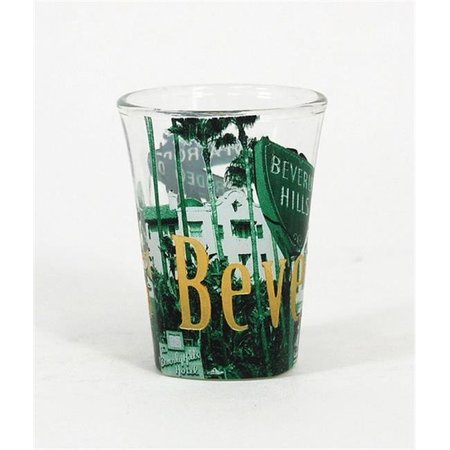 AMERICAWARE Americaware SGBHC01 Beverly Hills Duo Tone Etched Shot Glass SGBHC01